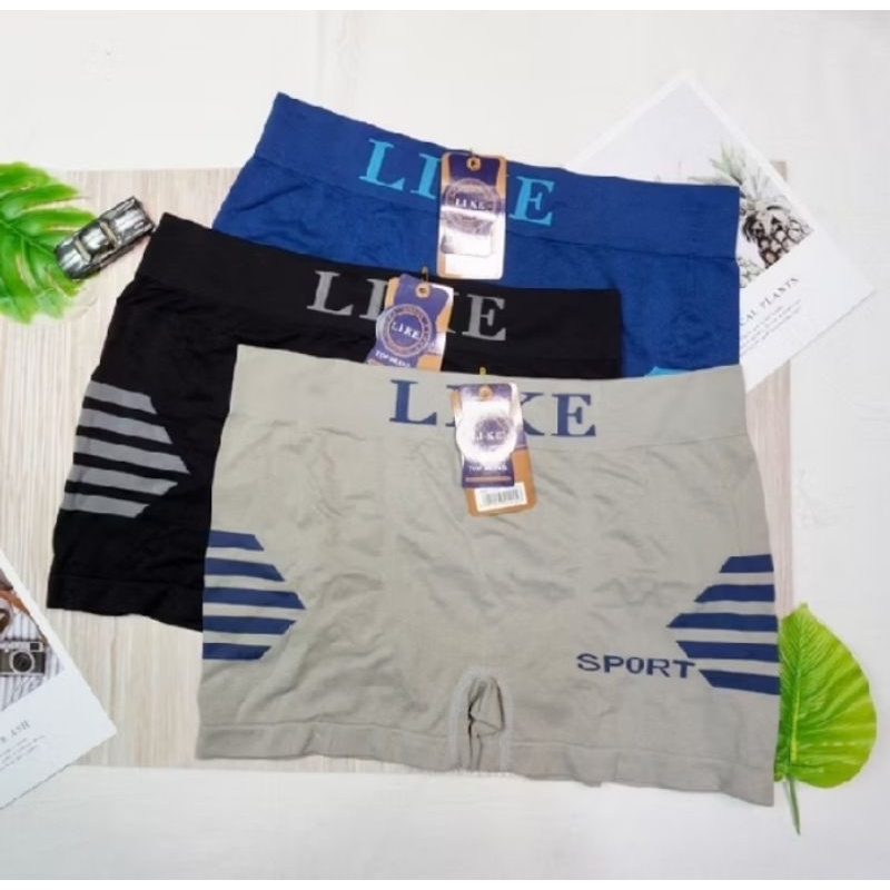 6pcs,3pcs Celana boxer pria LIKE / boxer pria LIKE / Cd Like / Celana dalam Boxer pria LIKE