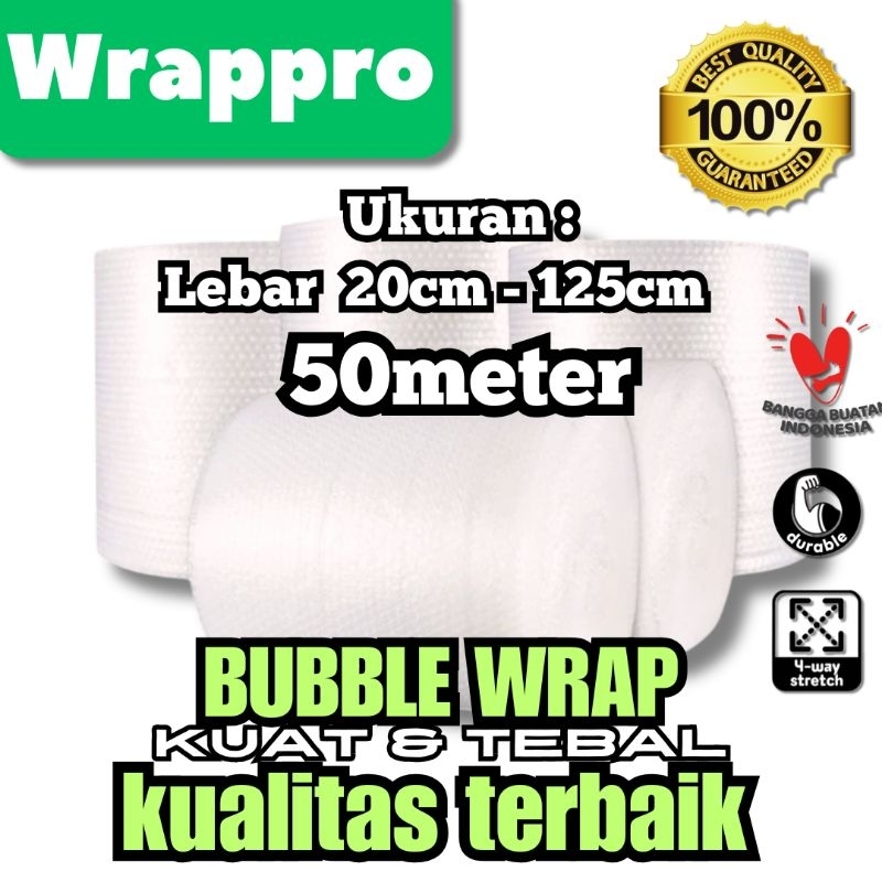 

Plastik Bubble Packing Online 50m x 20cm 30cm 40cm 50cm 60cm 75cm / Bubble Wrap Roll BENING HITAM Wrappro