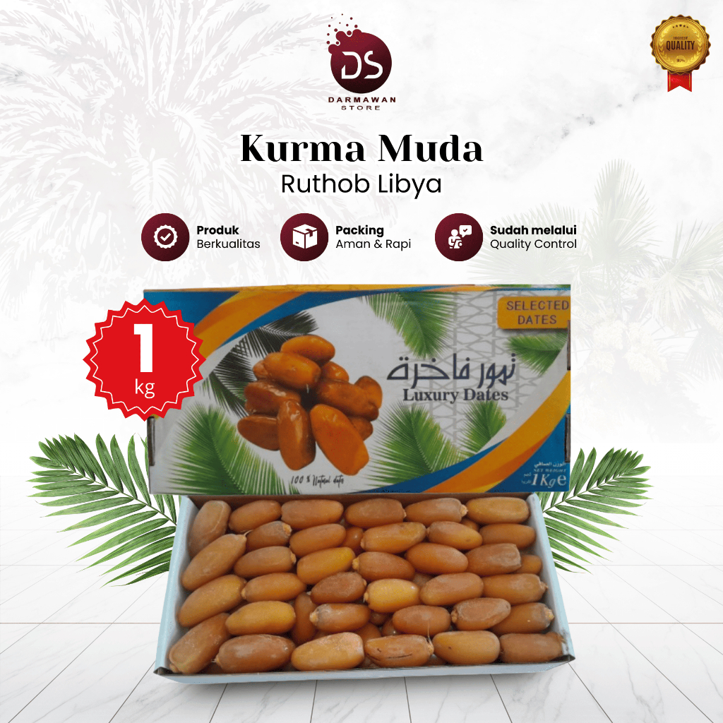 

Kurma Muda Ruthob Libya 1kg Kemasan Dus Fresh Panenan Terbaru