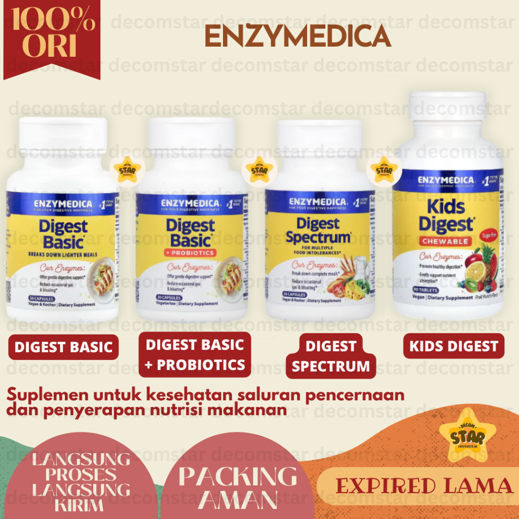 ENZYMEDICA Digest Basic Kids Digest Spectrum Probiotic Probiotics Pencernaan