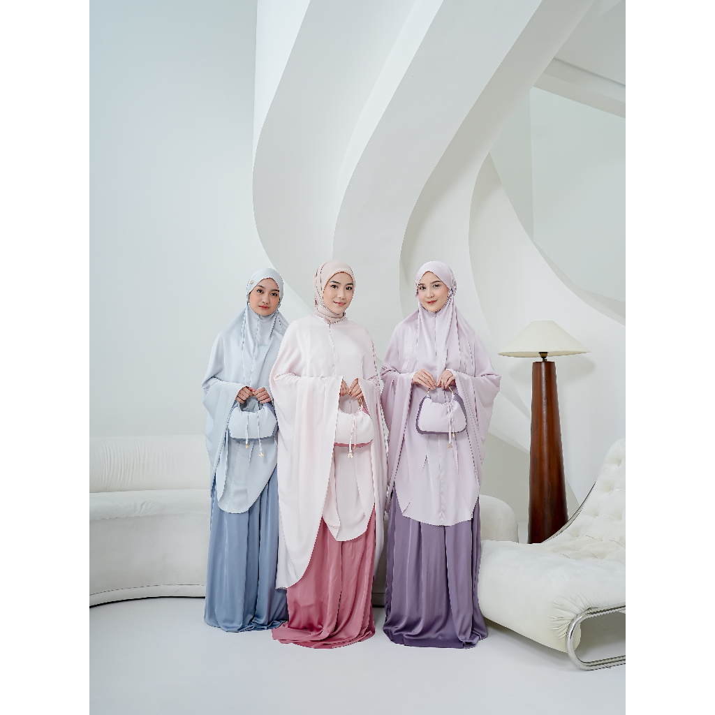 Mukena Satin Silk Premium Serenity Veil by Kean Signature