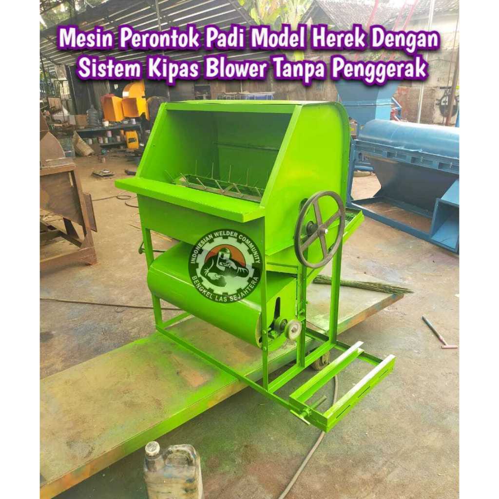 Mesin Perontok Padi Model Herek Dengan Sistem Kipas Blower Type 75