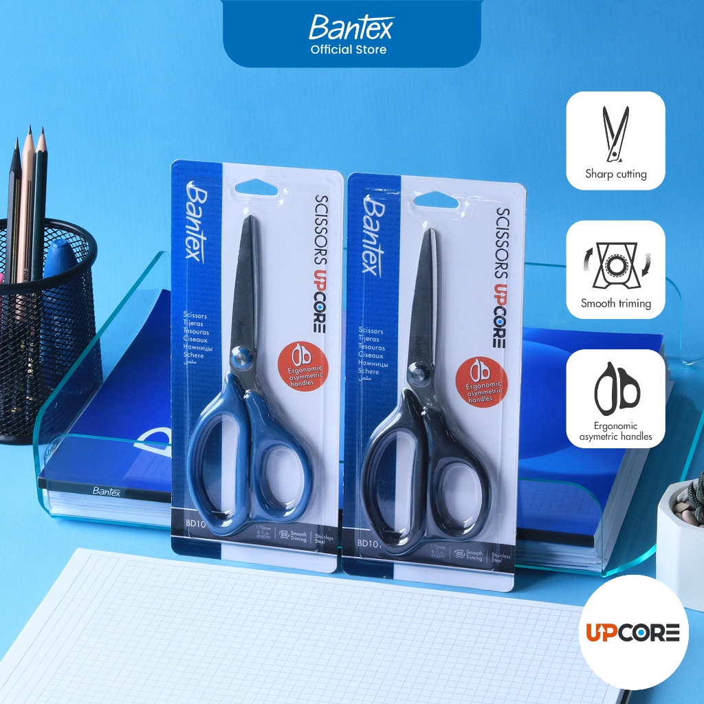 

Bantex Gunting Serbaguna / Office Scissor Pegangan Ergonomis Pisau Baja Tahan Karat Ukuran 170 mm