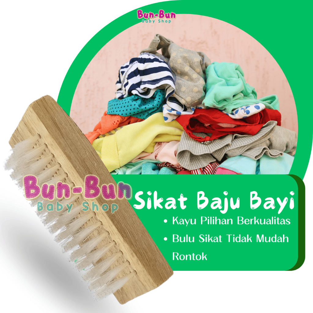 Sikat Baju Pakaian Gagang Kayu Bulu Putih Sikat Pembersih Baju Lantai Karpet Kamar Mandi Lembut Halu