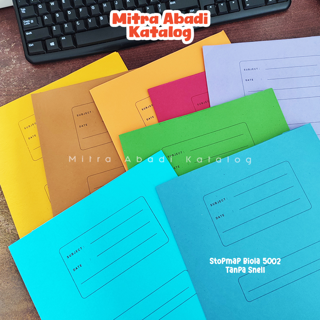 

(10 PCS) STOPMAP BIOLA 5002 TANPA SNELL / 1 pack isi 10 pc map stofmap folio kertas warna hijau biru merah ungu kuning pink coklat pastel organizer dokumen atk kantor alat tulis sekolah kampus murah / mitra abadi katalog jogja