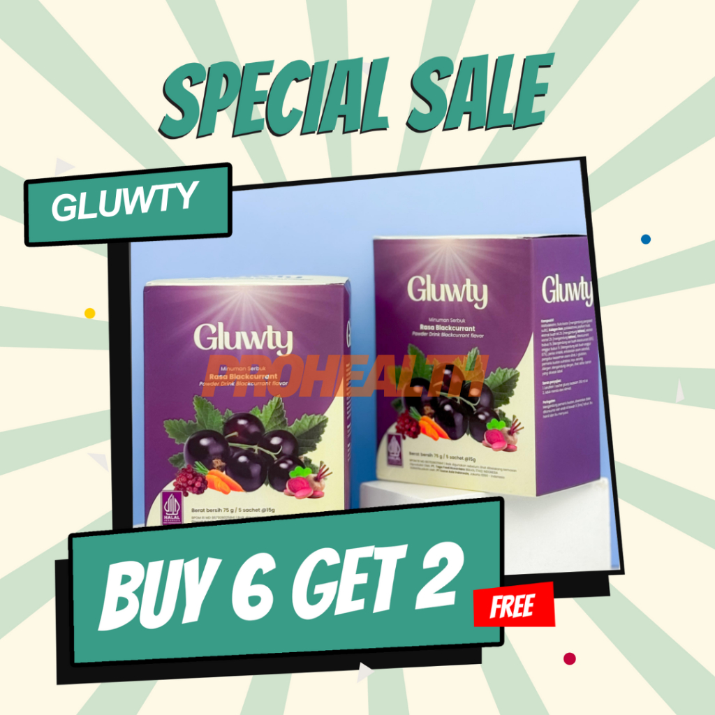 Gluwty Collagen Drink Kolagen Original 75g (8 Box)