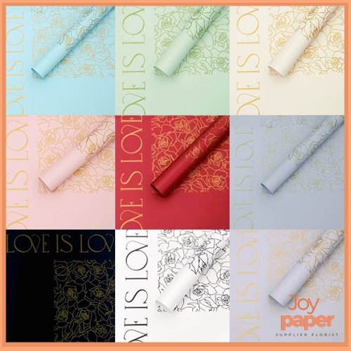 

Flower Wrapping Paper motif love Kertas Buket cellophane KB6165
