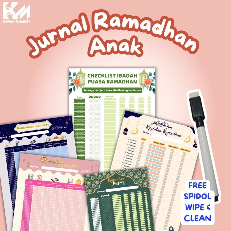 

Poster Jurnal Ramadan Ibadah Ceklis Ramadan Journey Ramadhan Planner