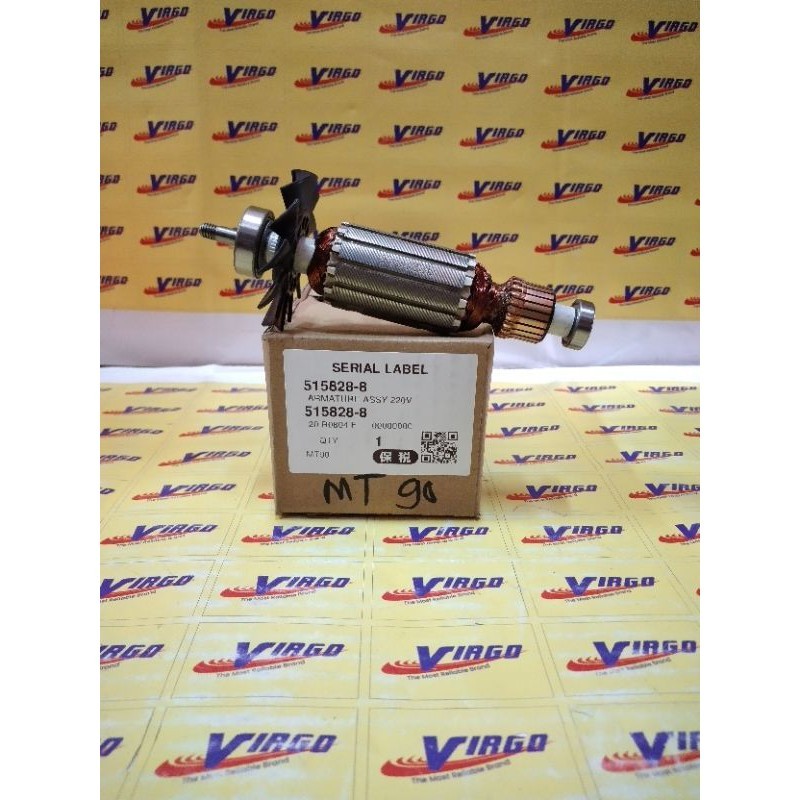 ORI MAKITA ARMATURE MT90 ANGKER MESIN GERINDA MAKTEC 4" MT 90 SPAREPART ORIGINAL 515828-8