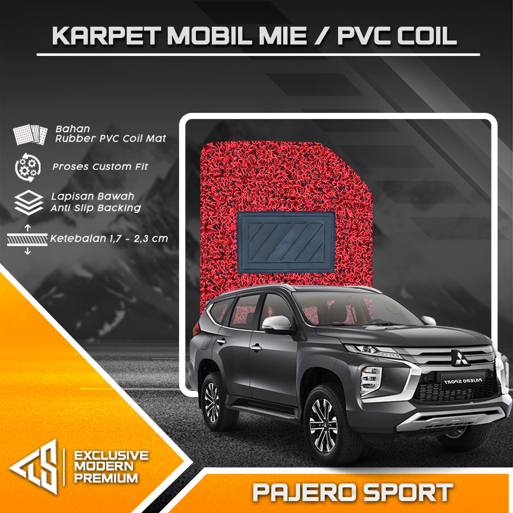 Karpet Mobil Mie Mitsubishi Pajero Sport dakar 2015 2016 2017 2018 2019 2020 2021 2022 2023 2024