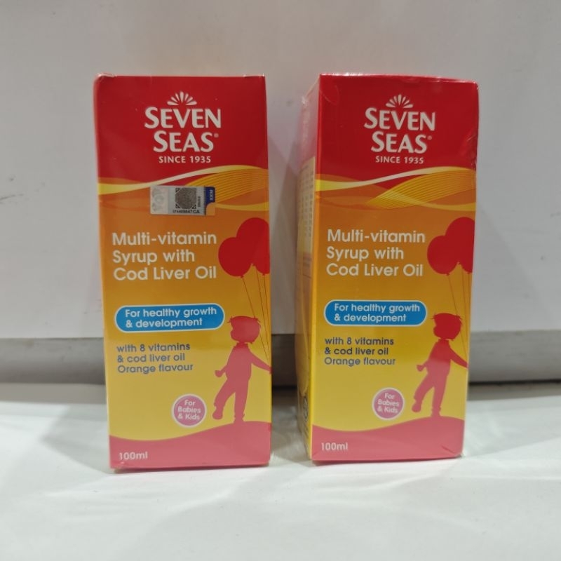 Seven seas multivitamin sirup with cod liver oil 100ml / 500ml