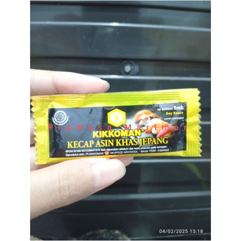 

Kikkoman Kecap Asin Sachet 5ml Halal Khas Jepang Soy Sauce