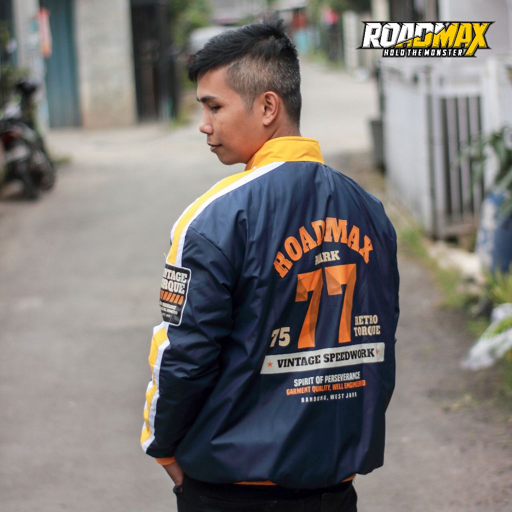 ROADMAX - Jaket Retro Torque Motor Sport Vintage Tebal Premium