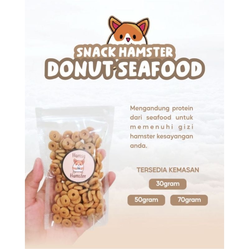 Snack Makanan Hamster DONUT SEAFOOD Pakan Hamster