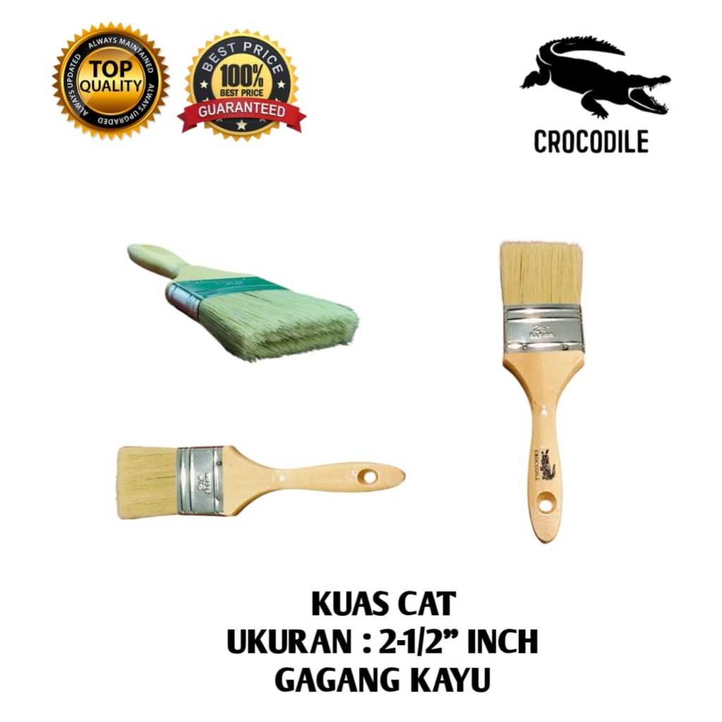 

Kuas Cat Minyak Tembok Bulu Super Tebal Cap Buaya Crocodile Uk 2-1/2" inch Paint Brush kuas crocodile 2,5 inchi kuas buaya 2 1/2 inc murah