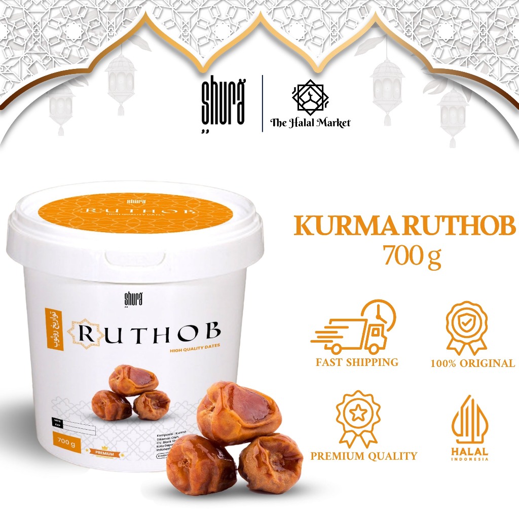 

Shura Kurma Ruthob Manis Matang Legit Ember 700 Gram Grade A++