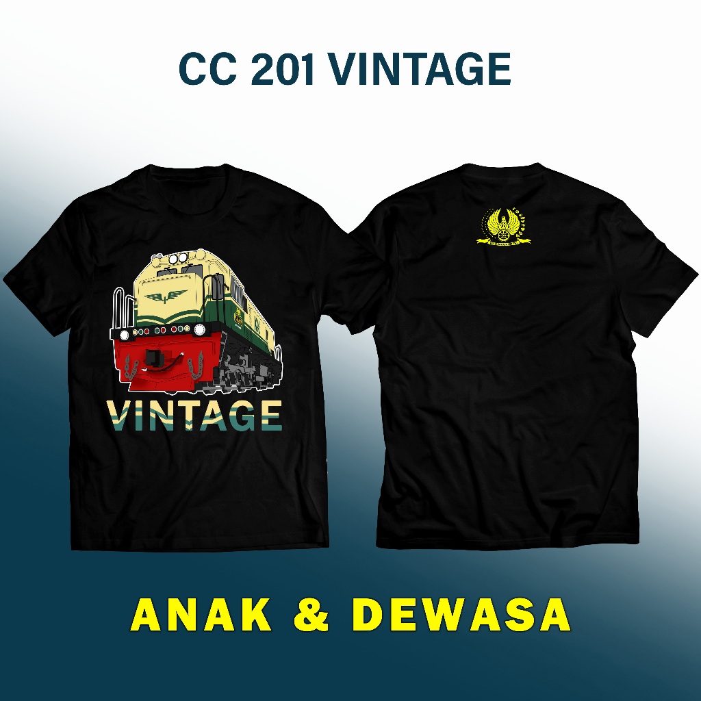 Kaos Vintage PJKA CC 201 83 31 Railfans Indonesia | Iman Zto