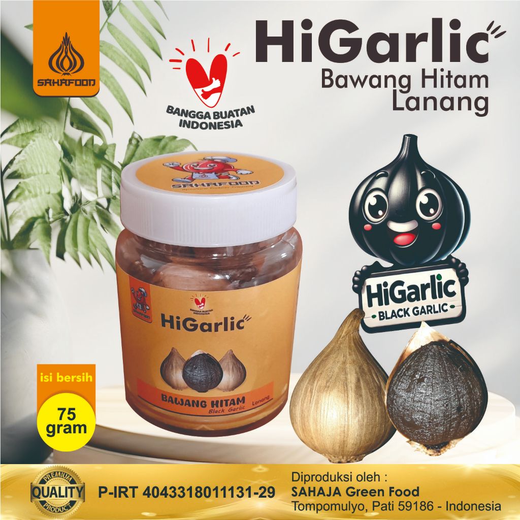 

Black Garlic Lanang 75gram HiGarlic Bawang Hitam Tunggal Sahafood sehat dan menyehatkan