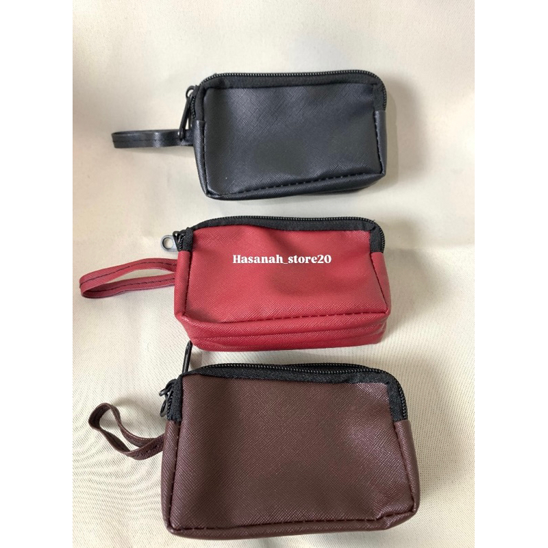 DOMPET KOIN 3 RESLETING POLOS 12pcs/DOMPET KARTU/DOMPET