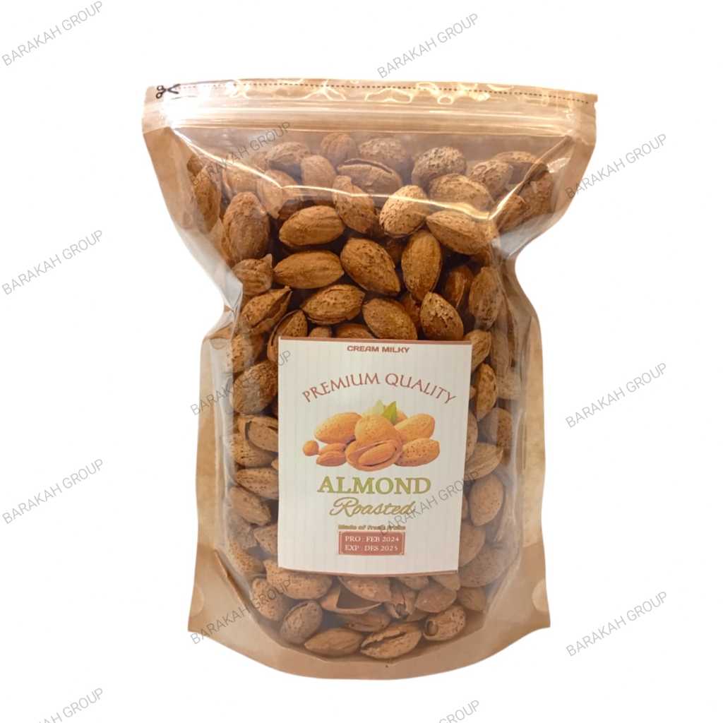 

Kacang Almond Kulit Panggang 500gram I Almond Roasted