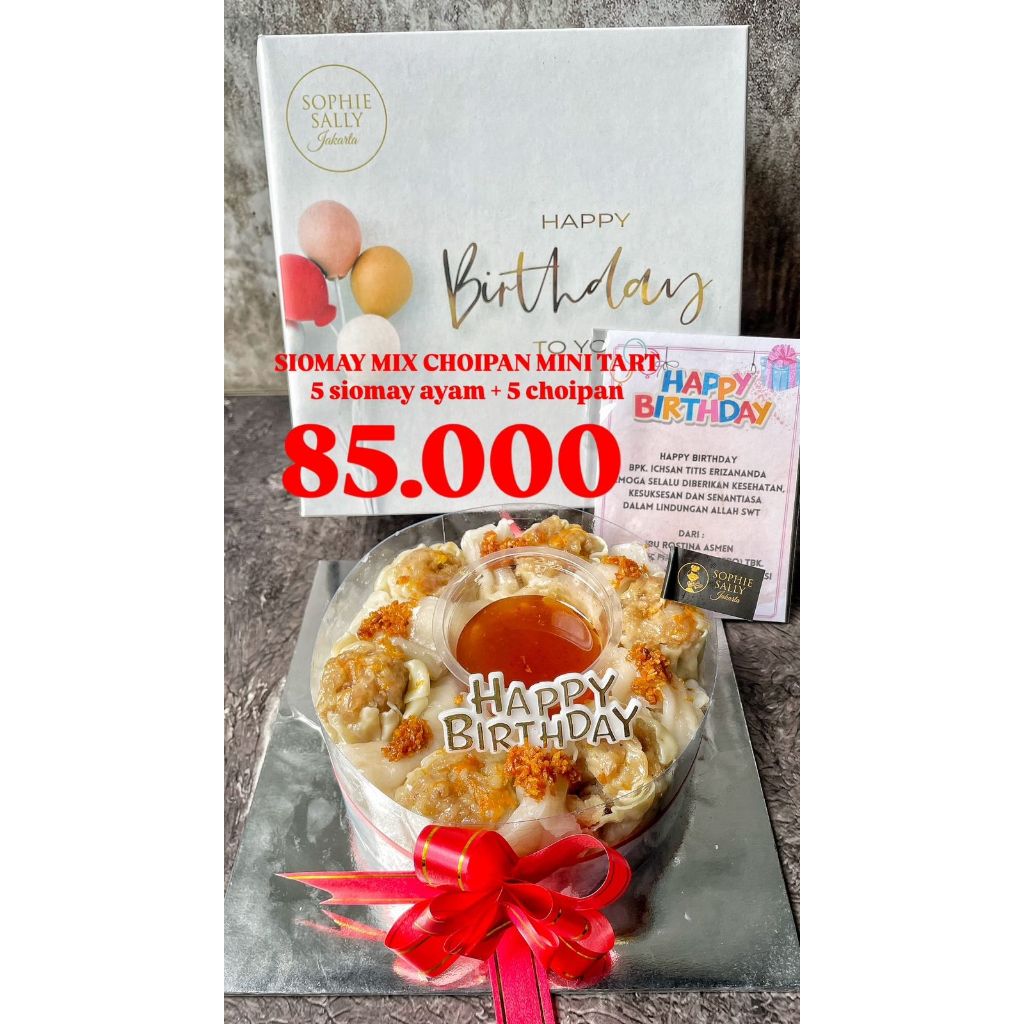 

Siomay mix Choipan MINI TART - Paket / Hampers Birthday Edition - READY Setiap Hari