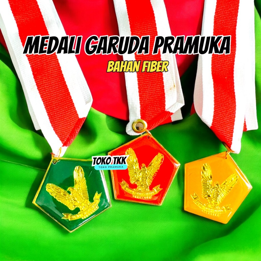 Medali garuda pramuka fiber siaga / penggalang / penegak