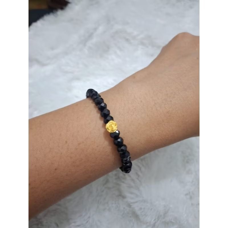 Gelang Tali Ceko Emas Mawar 23Karat Berat 0,1gram Semar Ismoyo/J5