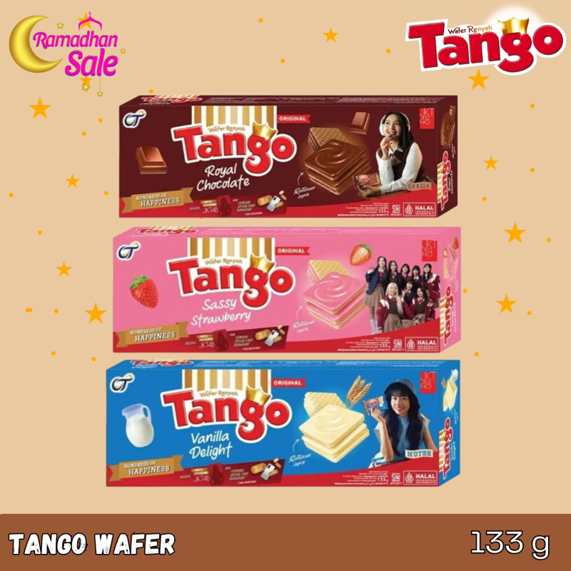 

Tango Wafer Renyah Klasik - KOTAK Tango Chocolate Vanilla Strawberry 133 gr