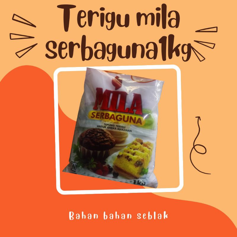 

terigu mila kemasan 1kilo serbaguna,tepung terigu