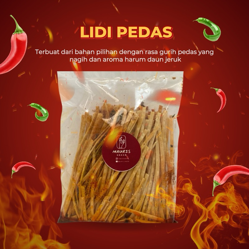 

Lidi Gepeng Pedas Daun Jeruk