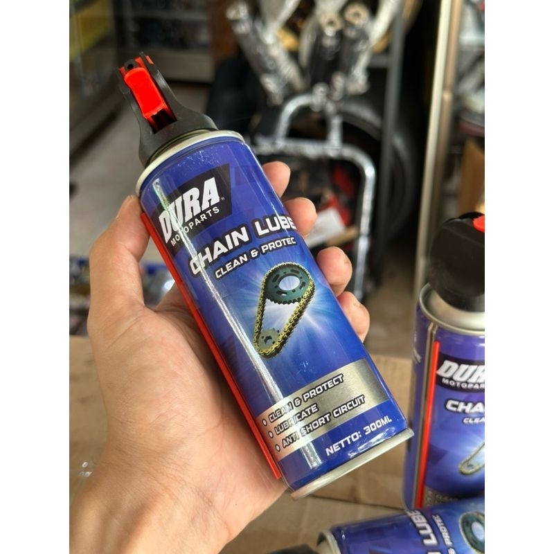 CHAIN LUBE DURA 300ML PRODUCT BY DAYTONA JAPAN ORIGINAL DURA MOTOPART PELUMAS RANTAI MOTOR PEMBERSIH