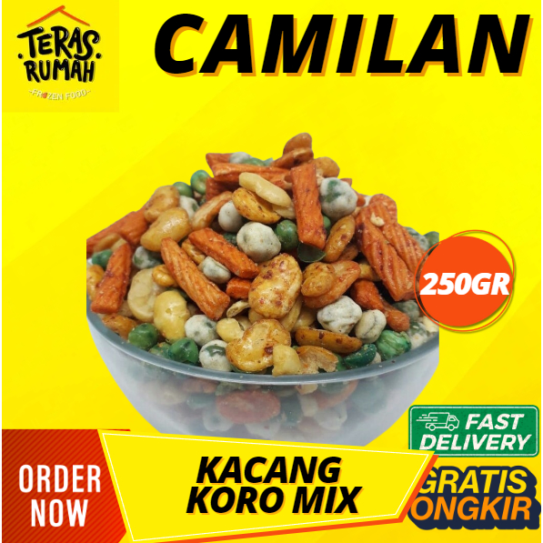 

SNACK RERPACK CEMILAN - KACANG KORO MIX 250GR