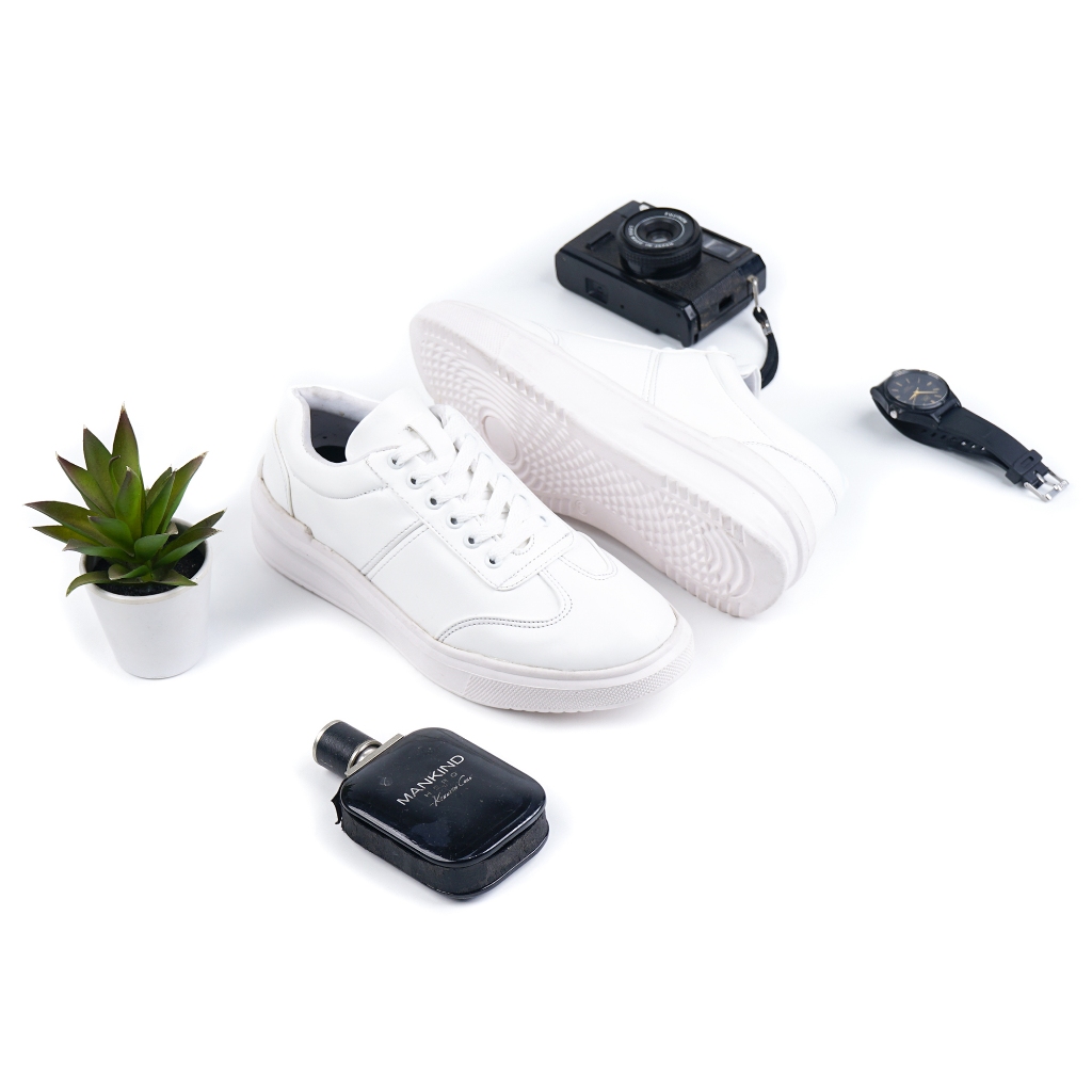 SEPATU CASUAL SNEAKERS PRIA JAASH FAMILY HADES FULL WHITE ORIGINAL SHOES