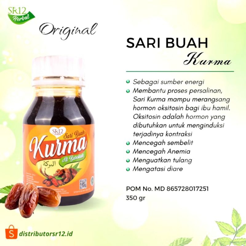 

Sari Buah Kurma Sukari 350g Tanpa Bahan Pengawet 100% Asli