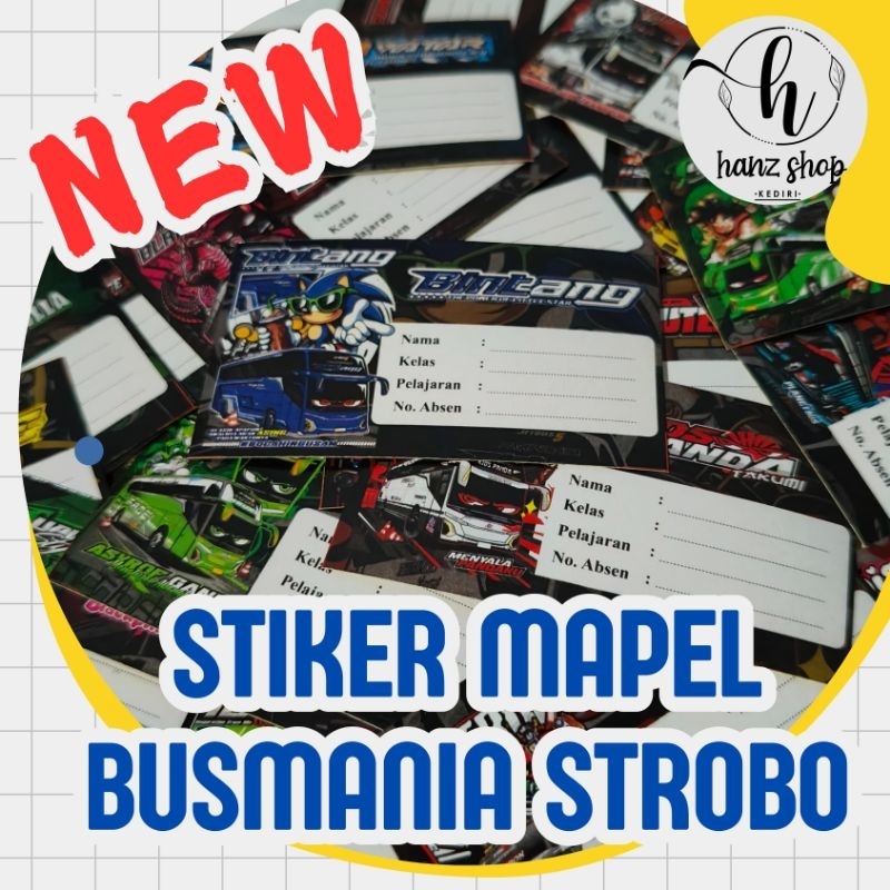 

40 PCS STIKER NAMA BUKU BUS MANIA STR0BO M*TA / STIKER NAMA BUKU SEKOLAH ANAK BUS VIRAL / STIKER MAPEL BUS ARTIS (free 4pcs) TERBARU
