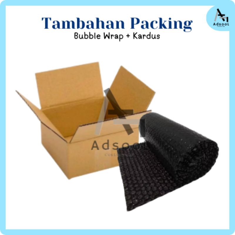 

Tambahan Packing Kardus dan Bubble Wrap (opsional)