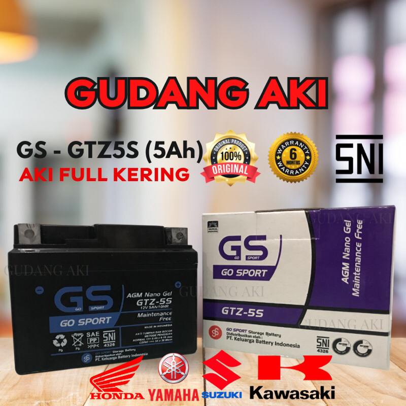 Aki Motor GS Honda Beat Aki Kering Accu Kering MF GTZ5S