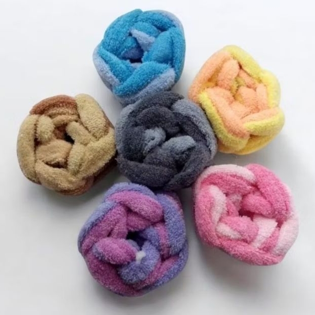 6 Pcs ikat rambut handuk Lilit 5/ikat rambut Scrunchie/Kuncir rambut besar/ kuncir handuk