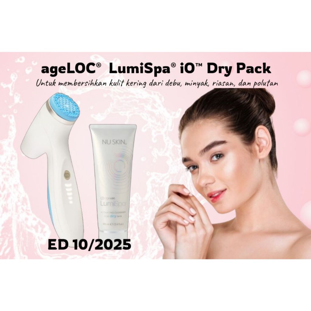 Alat Pembersih Wajah + Cleanser Nu SkIn LumiSpa iO Dry Pack ageLOC