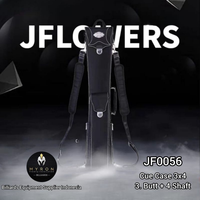 Jflowers Cue Case JF0056~Tas Billiard Jflowers 3x4~3 Butt+4 Shaft