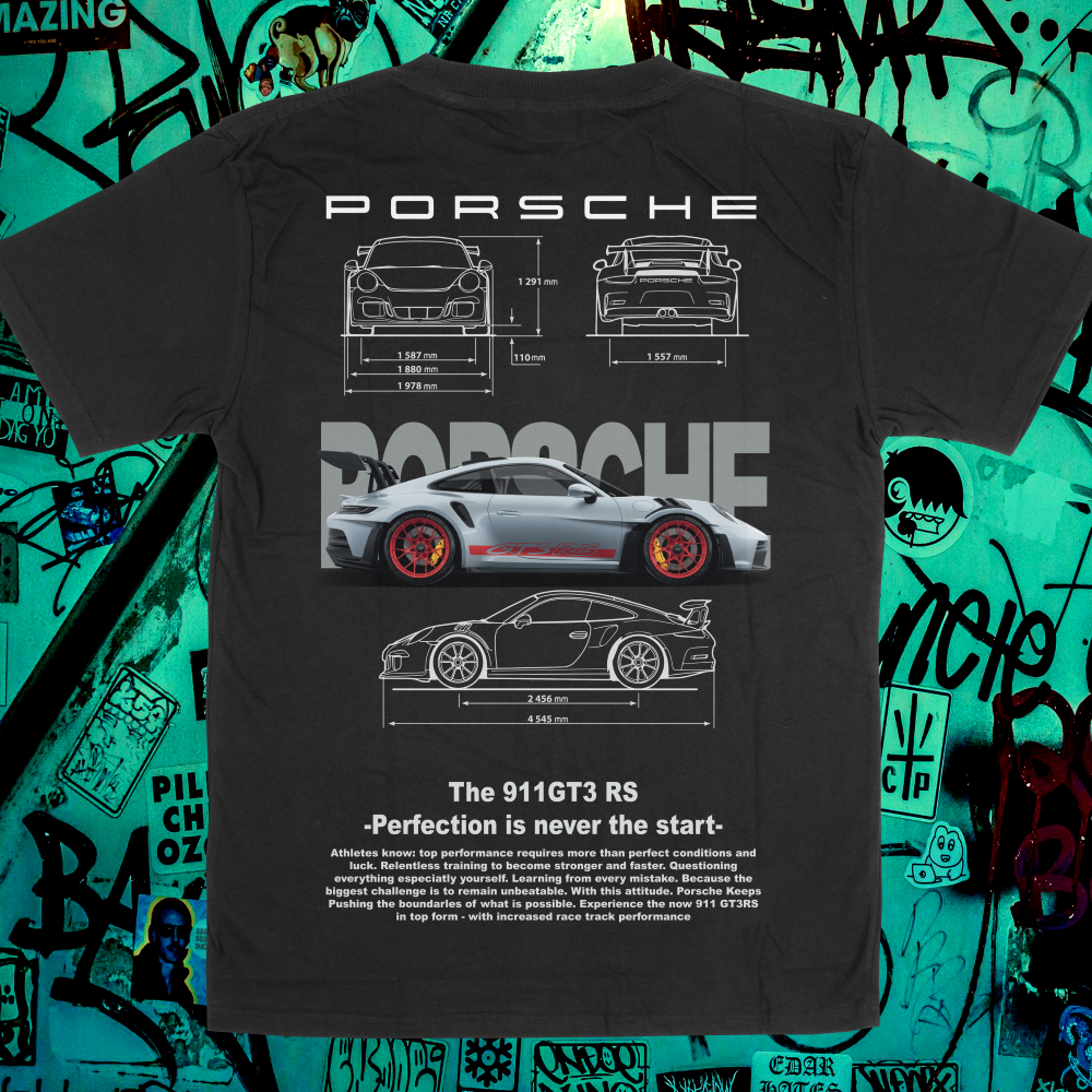 PROVISION PROSCHE 911 GT3 RS CAR SPECS DETAIL T-SHIRT