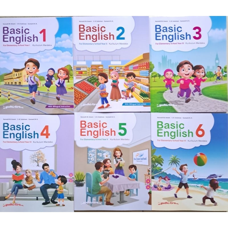 BUKU Basic English / Bahasa Inggris Kelas 1 2 3 4 5 6 SD/MI Kurikulum Merdeka Terbaru Yudhistira