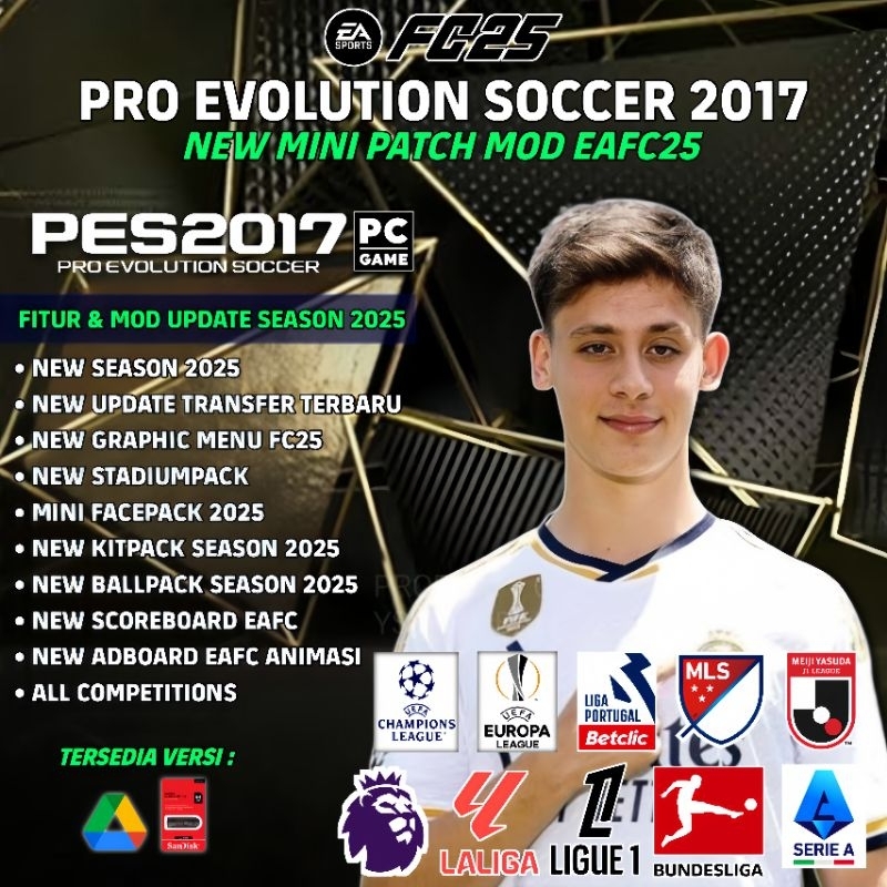 Flashdisk Pes 2017 Game pc/laptop Plug&play Mini Patch Mod FC25