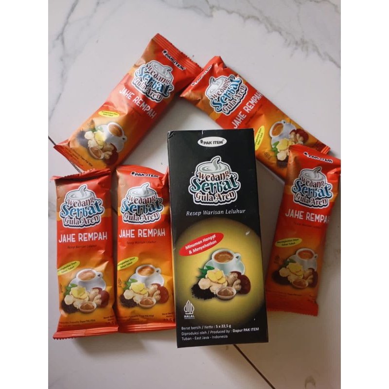 

Wedang serbat gula aren 1 box isi 5 sachet