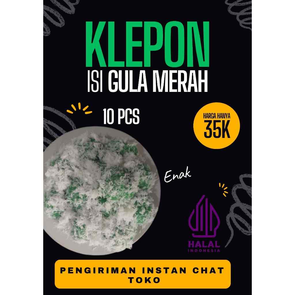 

Kue Klepon Pandan Kelapa/Klepon Kelapa Parut isi Gula Merah 10 pcs, HALAL