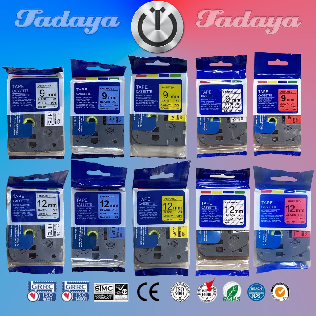 Label Tape Tze P-Touch PT-D210 PT-E300 PT-H110 PT-E800T PT-E850TKW PT-P900W PT-P950NW Compatible Pri