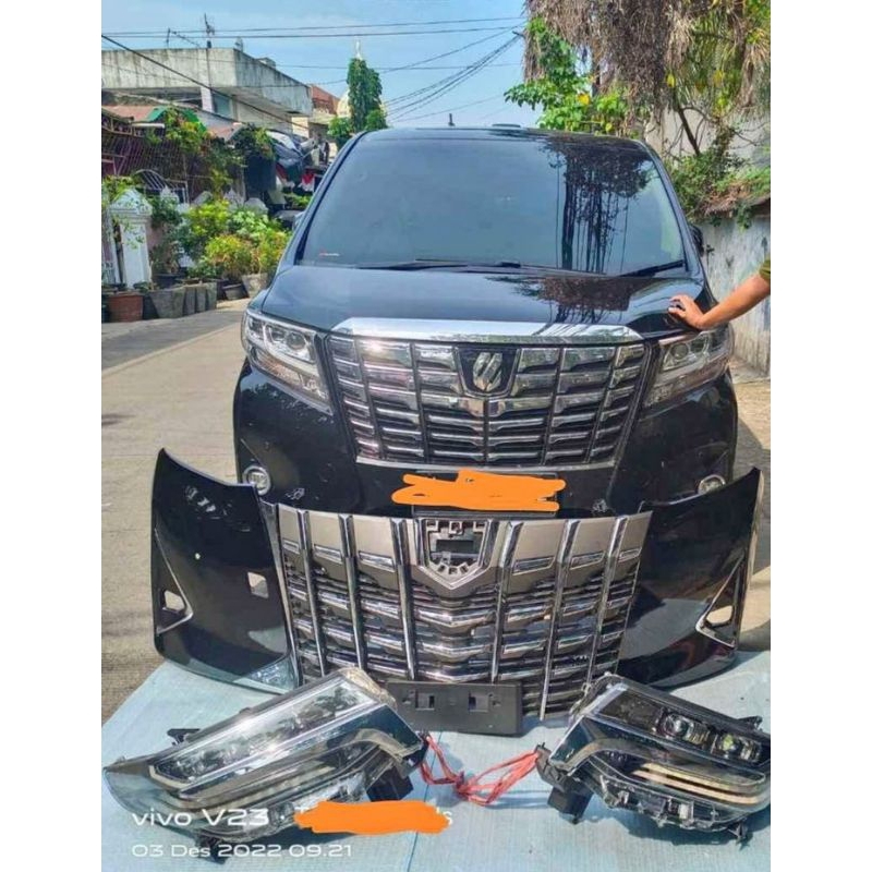 alphard 2020 depan komplit + hadlamp  original untuk upgrade alphard 2016