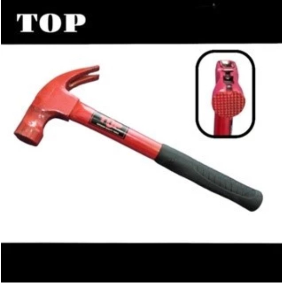 TOP palu kambing / palu cukit handle pipa besi mata gerigi + magnet