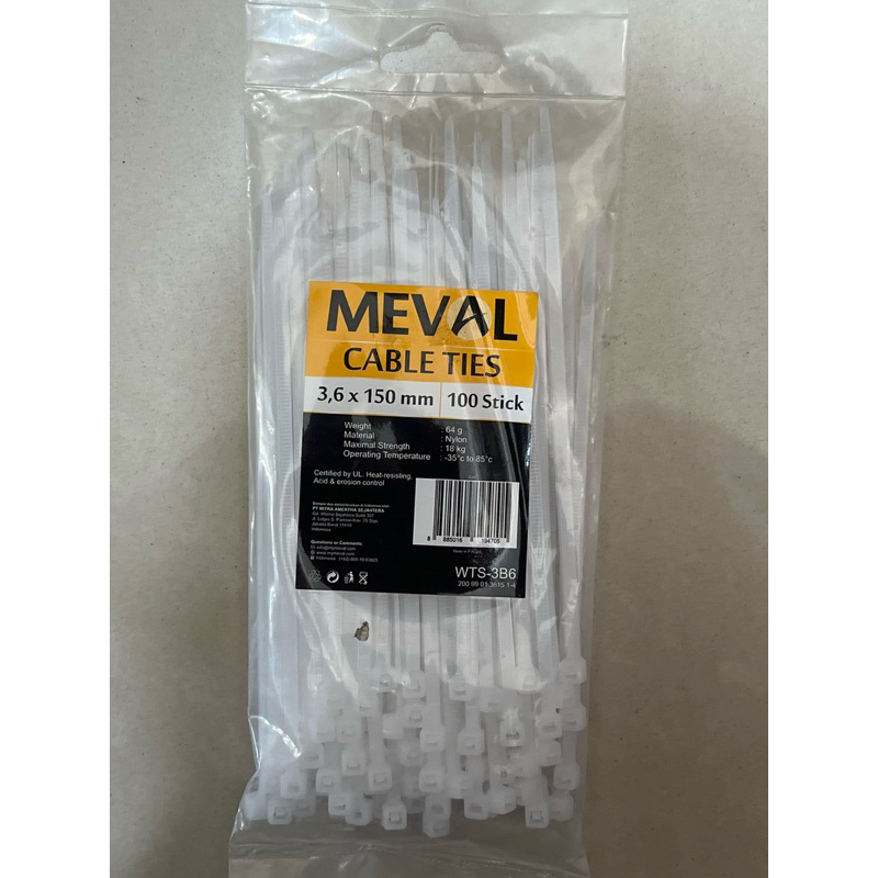 

Meval Kabel Ties 3.6x150mm