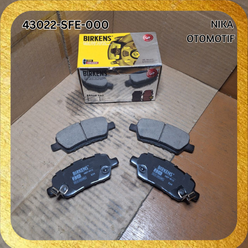 43022-SFE-000 BRAKE PAD BELAKANG HONDA ODYSSEY RB1 RB2 04-09 MERK BIRKENS ORI |  DISC PAD KAMPAS REM
